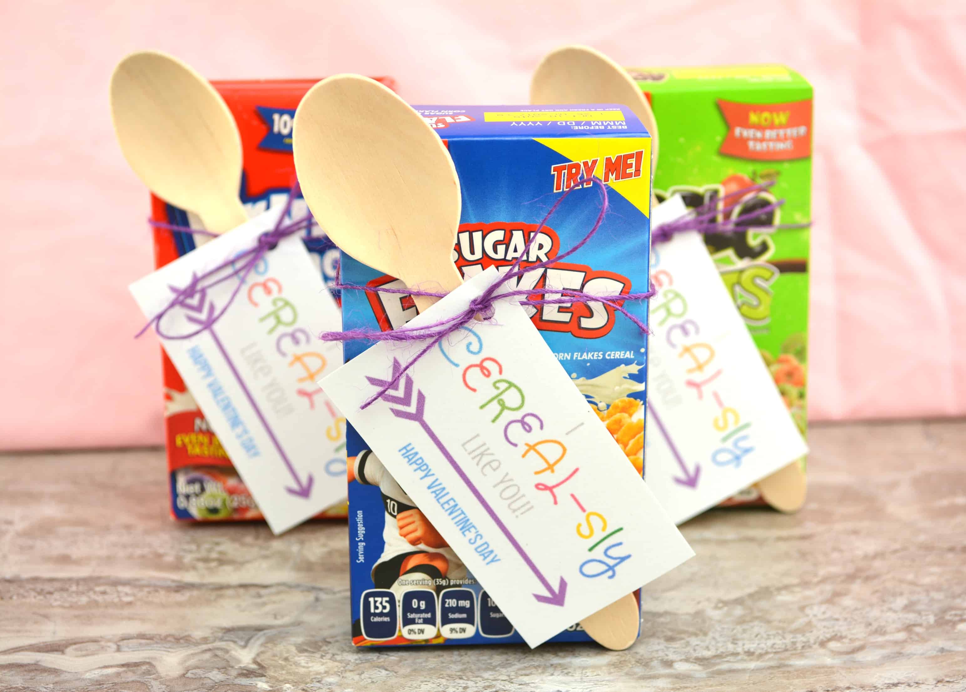 i cereal-sly like you" free printable valentine's day card